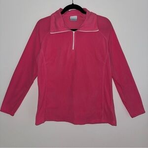 Columbia Sportswear Women’s Pink Half Zip Fleece Pullover‎ Size XL